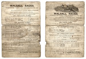 A racecard for the 1852 meeting.
