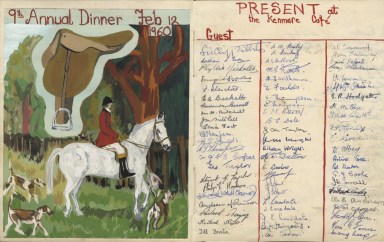 The Old Blues Association Dinner from 1960 held at the Kenmare Restaurant.