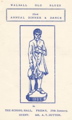 The menu for the annual dinner in 1974.