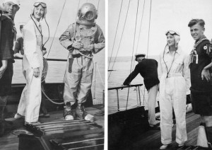 Two photographs from the film taken on location in North Wales. 