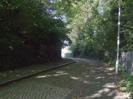 Church Street today, just the cobble stones remain.
