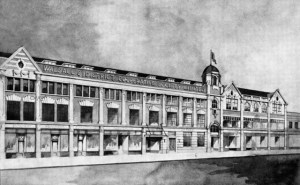 An architects illustration of the renovated Upper Bridge Street premises completed in 1936.
