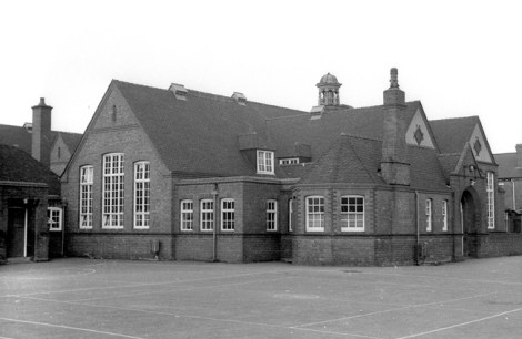 The school building from the old entrance when it was girls only.