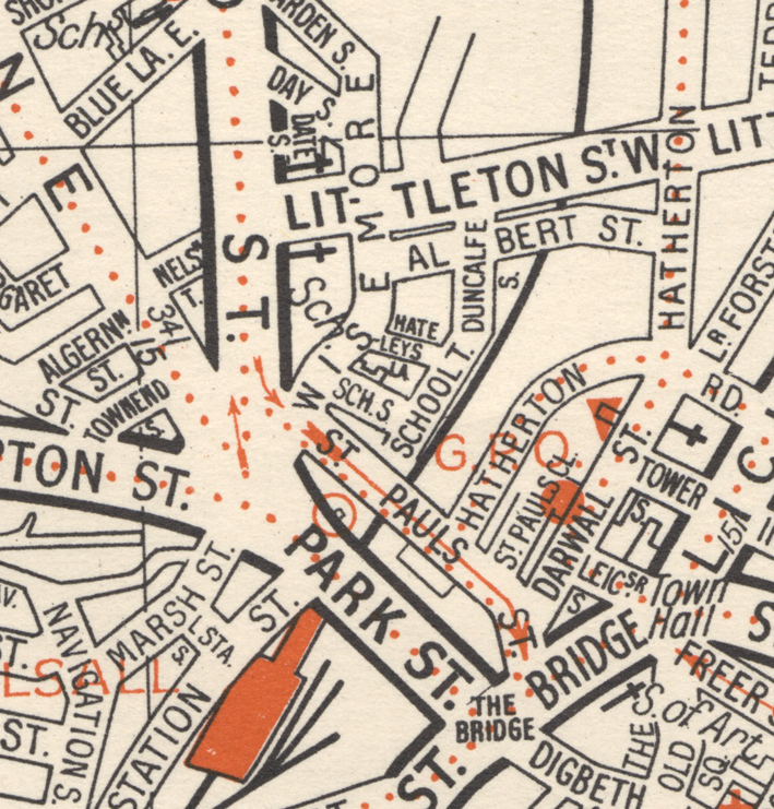 A 1950s map of the same area as the Aulton map but some seventy-years later.